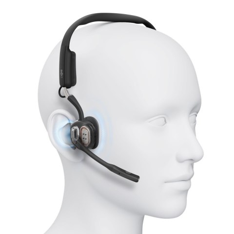 Słuchawki bezprzewodowe kostne Shokz OpenMeet mic-ANC USB-C czarne Słuchawki bezprzewodowe kostne Shokz OpenMeet mic-ANC USB-C czarne