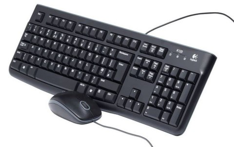 Zestaw klawiatura + mysz membranowa Logitech MK120 920-002563 (USB 2.0; (US); kolor czarny; optyczna) Zestaw klawiatura + mysz membranowa Logitech MK120 920-002563 (USB 2.0; (US); kolor czarny; optyczna)