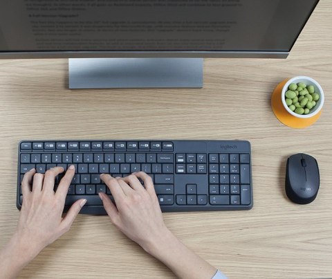 Zestaw klawiatura + mysz membranowa Logitech MK235 920-007931 (USB 3.0; kolor szary; optyczna) Zestaw klawiatura + mysz membranowa Logitech MK235 920-007931 (USB 3.0; kolor szary; optyczna)