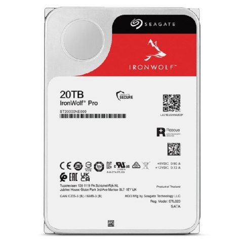 Dysk HDD Seagate IronWolf Pro (20 TB; 256MB; 3.5"; SATA) Dysk HDD Seagate IronWolf Pro (20 TB; 256MB; 3.5"; SATA)