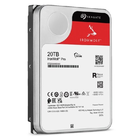 Dysk HDD Seagate IronWolf Pro (20 TB; 256MB; 3.5"; SATA) Dysk HDD Seagate IronWolf Pro (20 TB; 256MB; 3.5"; SATA)