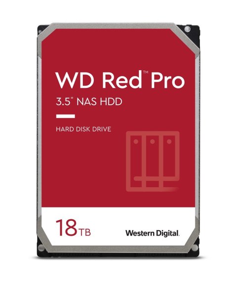 Dysk HDD WD Red Pro WD181KFGX (18 TB ; 3.5"; 512 MB; 7200 obr/min) Dysk HDD WD Red Pro WD181KFGX (18 TB ; 3.5"; 512 MB; 7200 obr/min)