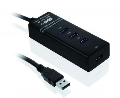 Hub IBOX USB 3.0 CZARNY 4-PORTY IUH3FB (4x USB 3.0; kolor czarny) Hub IBOX USB 3.0 CZARNY 4-PORTY IUH3FB (4x USB 3.0; kolor czarny)