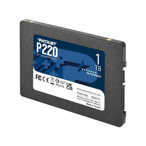 SSD PATRIOT P220 1TB SATA 2,5" SSD PATRIOT P220 1TB SATA 2,5"