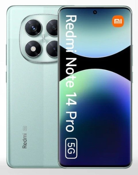 Smartfon Xiaomi Redmi Note 14 Pro 5G 8/256GB Coral Green Smartfon Xiaomi Redmi Note 14 Pro 5G 8/256GB Coral Green