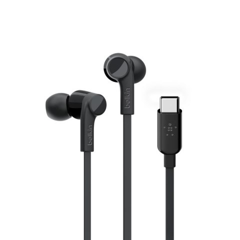BELKIN SŁUCHAWKI PRZEWODOWE DOUSZNE USB-C, CZARNE