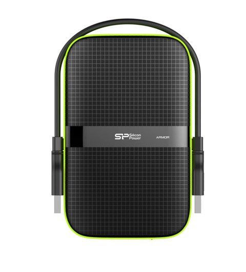 Dysk zewnętrzny HDD Silicon Power Armor A60 (2TB; 2.5"; USB 3.2; 5400 obr/min; Green-Black; SP020TBPHDA60S3K) Dysk zewnętrzny HDD Silicon Power Armor A60 (2TB; 2.5"; USB 3.2; 5400 obr/min; Green-Black; SP020TBPHDA60S3K)