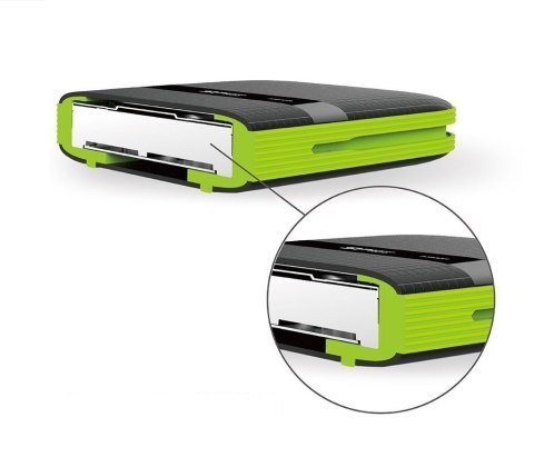 Dysk zewnętrzny HDD Silicon Power Armor A60 (2TB; 2.5"; USB 3.2; 5400 obr/min; Green-Black; SP020TBPHDA60S3K) Dysk zewnętrzny HDD Silicon Power Armor A60 (2TB; 2.5"; USB 3.2; 5400 obr/min; Green-Black; SP020TBPHDA60S3K)