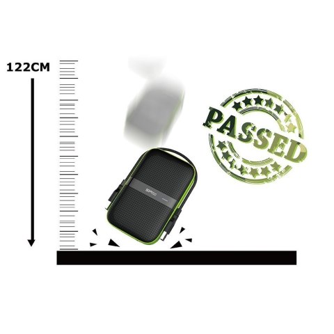 Dysk zewnętrzny HDD Silicon Power Armor A60 (2TB; 2.5"; USB 3.2; 5400 obr/min; Green-Black; SP020TBPHDA60S3K) Dysk zewnętrzny HDD Silicon Power Armor A60 (2TB; 2.5"; USB 3.2; 5400 obr/min; Green-Black; SP020TBPHDA60S3K)