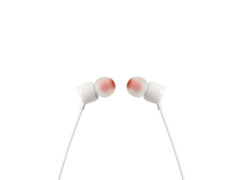 Słuchawki JBL T110 (biały, z mikrofonem) Słuchawki JBL T110 (biały, z mikrofonem)