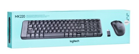 Zestaw klawiatura + mysz membranowa Logitech MK220 920-003168 (USB 2.0; kolor czarny; optyczna) Zestaw klawiatura + mysz membranowa Logitech MK220 920-003168 (USB 2.0; kolor czarny; optyczna)