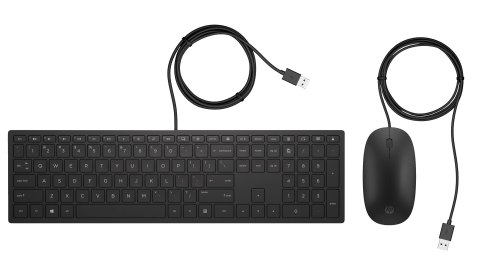Zestaw klawiatura + mysz HP Pavilion Wired Keyboard and Mouse 400 Combo czarne 4CE97AA Zestaw klawiatura + mysz HP Pavilion Wired Keyboard and Mouse 400 Combo czarne 4CE97AA