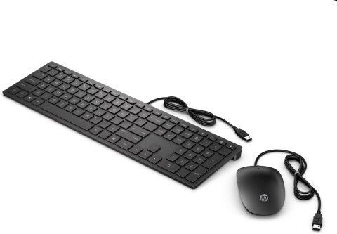Zestaw klawiatura + mysz HP Pavilion Wired Keyboard and Mouse 400 Combo czarne 4CE97AA Zestaw klawiatura + mysz HP Pavilion Wired Keyboard and Mouse 400 Combo czarne 4CE97AA