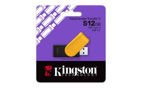 KINGSTON FLASH 512GB USB 3.2 Gen 1 DataTraveler Exodia S B+Y KINGSTON FLASH 512GB USB 3.2 Gen 1 DataTraveler Exodia S B+Y