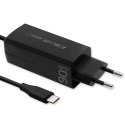 QOLTEC ŁADOWARKA SIECIOWA 90W GAN | 5-20V | 3-4.5A | USB-C 3.1