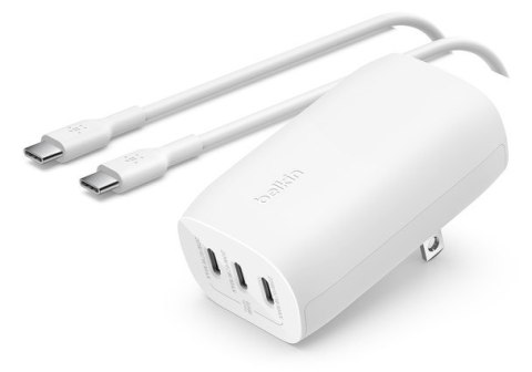 Ładowarka Belkin BoostCharge 3 Port USB-C PD 3.1 PPS Wall Charger 67W White Ładowarka Belkin BoostCharge 3 Port USB-C PD 3.1 PPS Wall Charger 67W White
